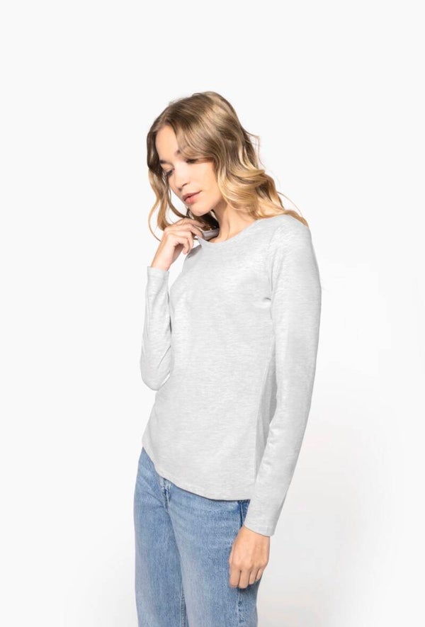 10 x Kariban K383 Dames T-Shirt -Lange mouwen Pakket