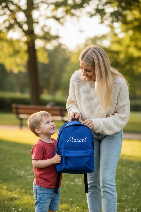 Rugzak met geborduurde naam of tekst - Mini