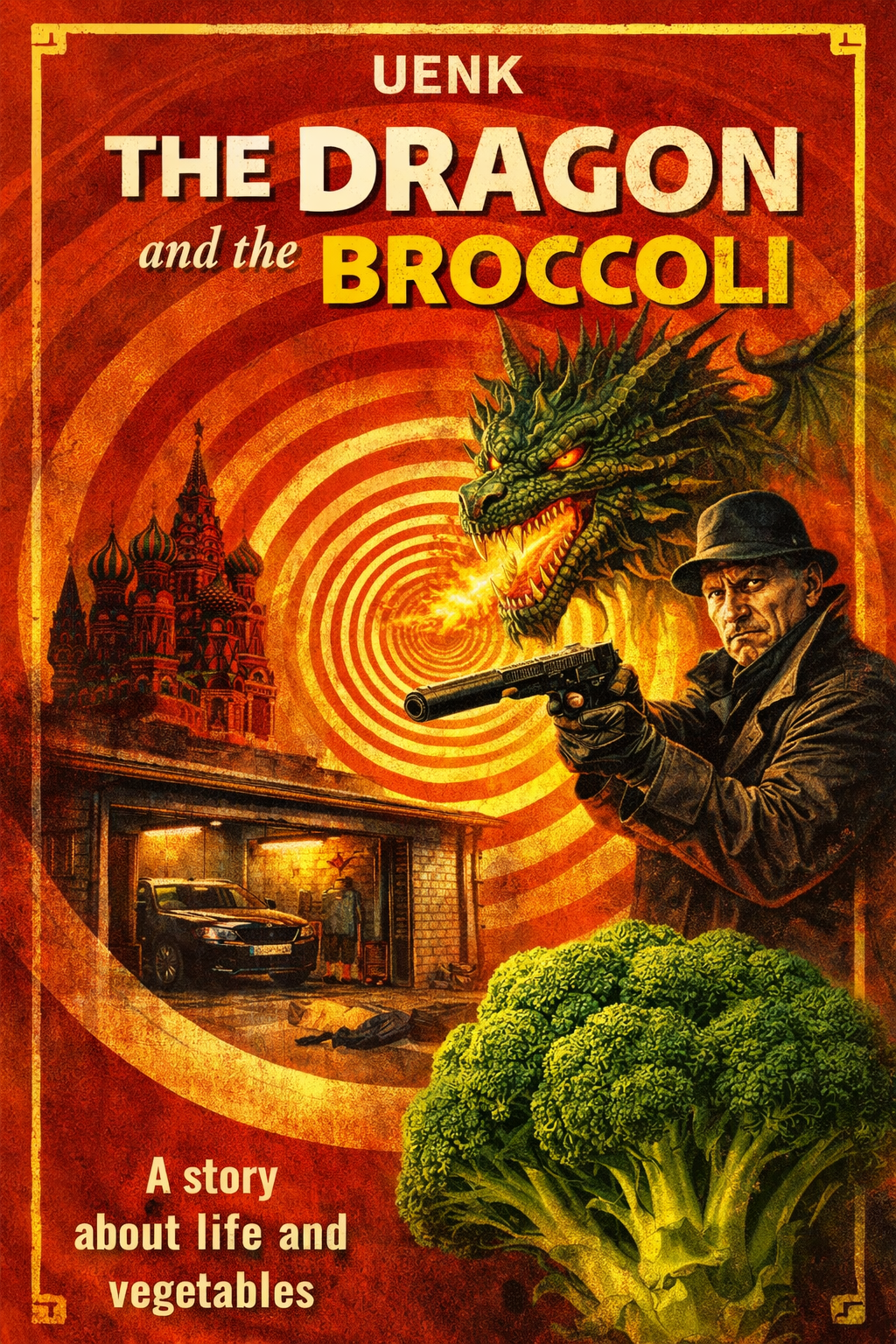  UENK PulpWorksRetro pulp art, Custom comic cover, Dragon,