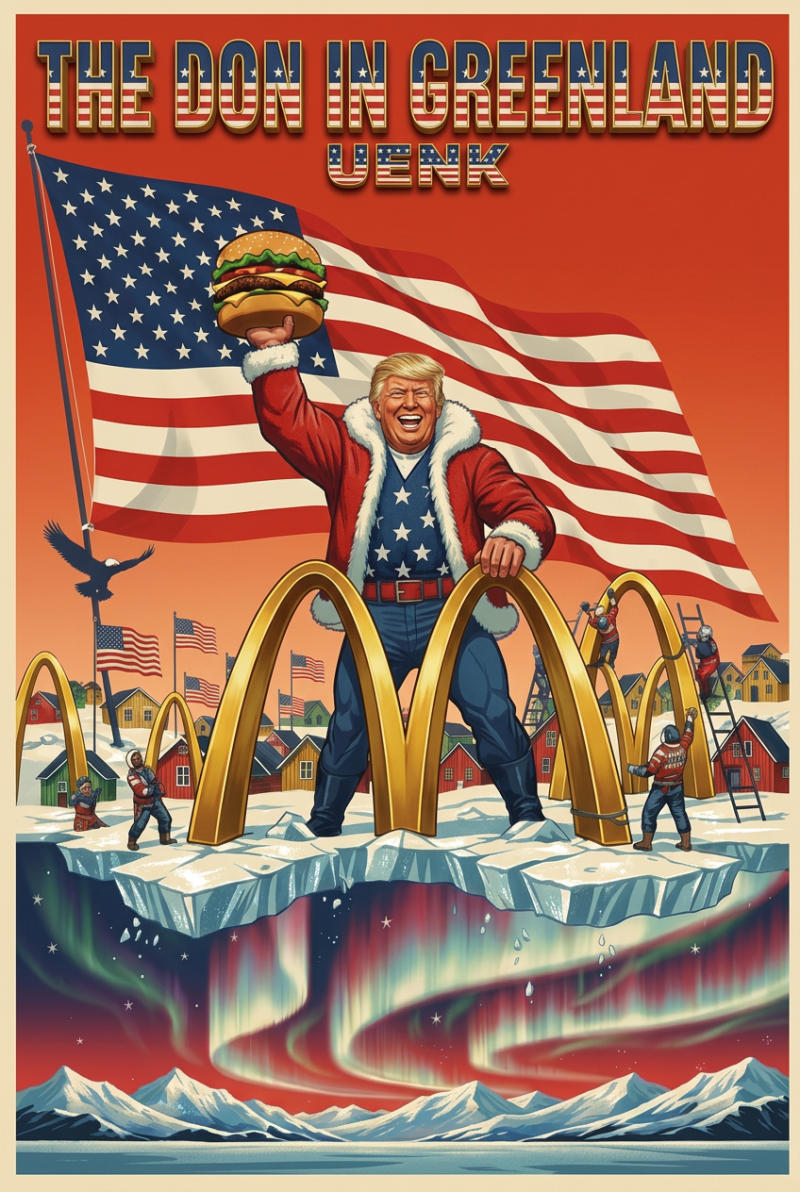 The Don in Greenland  - Retro Pulp Art Book Cover