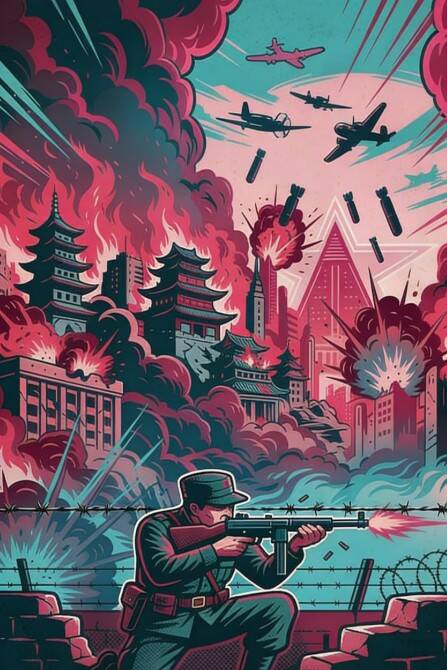 escape from Pyongyang, Retro pulp art, Custom comic cover, UENK PulpWorks
