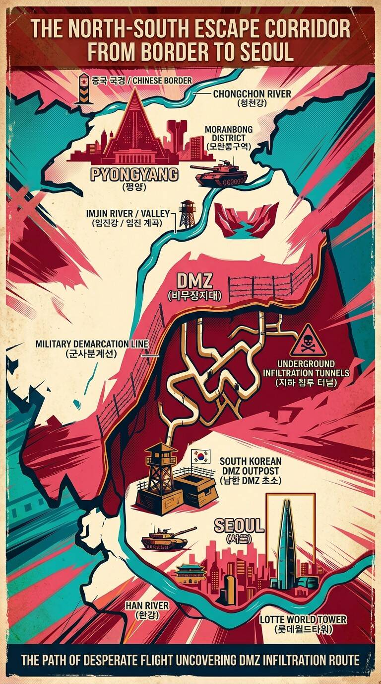 escape from Pyongyang, Retro pulp art, Custom comic cover, UENK PulpWorks