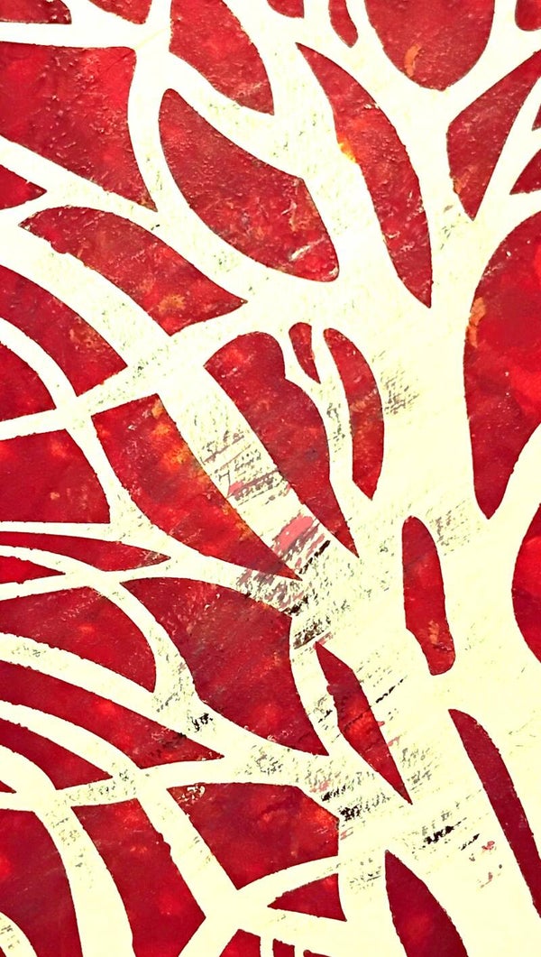 "Autumn Winds" Acrylic Painting in 8 x 10 Mat