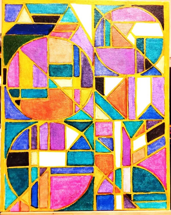 Geo Design #5 - 8 x 10 Canvas Panel