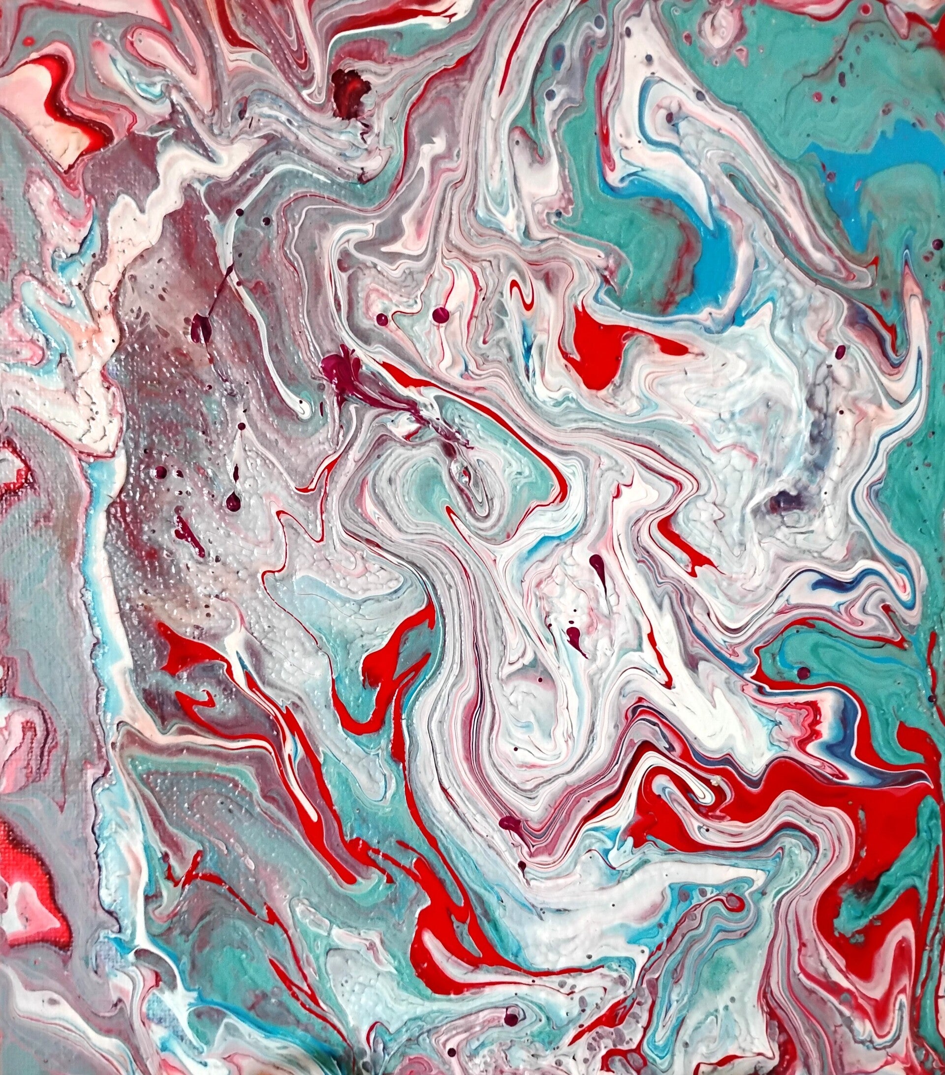 "Ghost Convention" Abstract Painting on 8 x 10 Canvas Panel