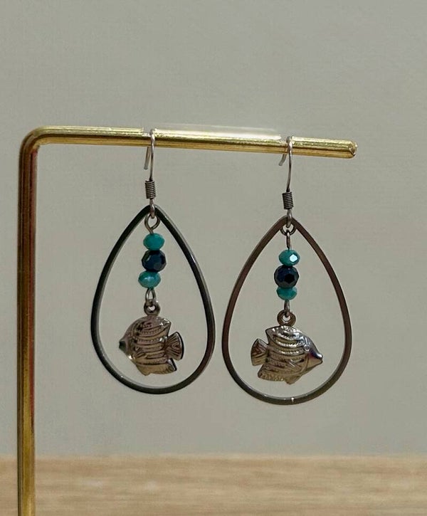 Boucles d’oreilles poisson 34