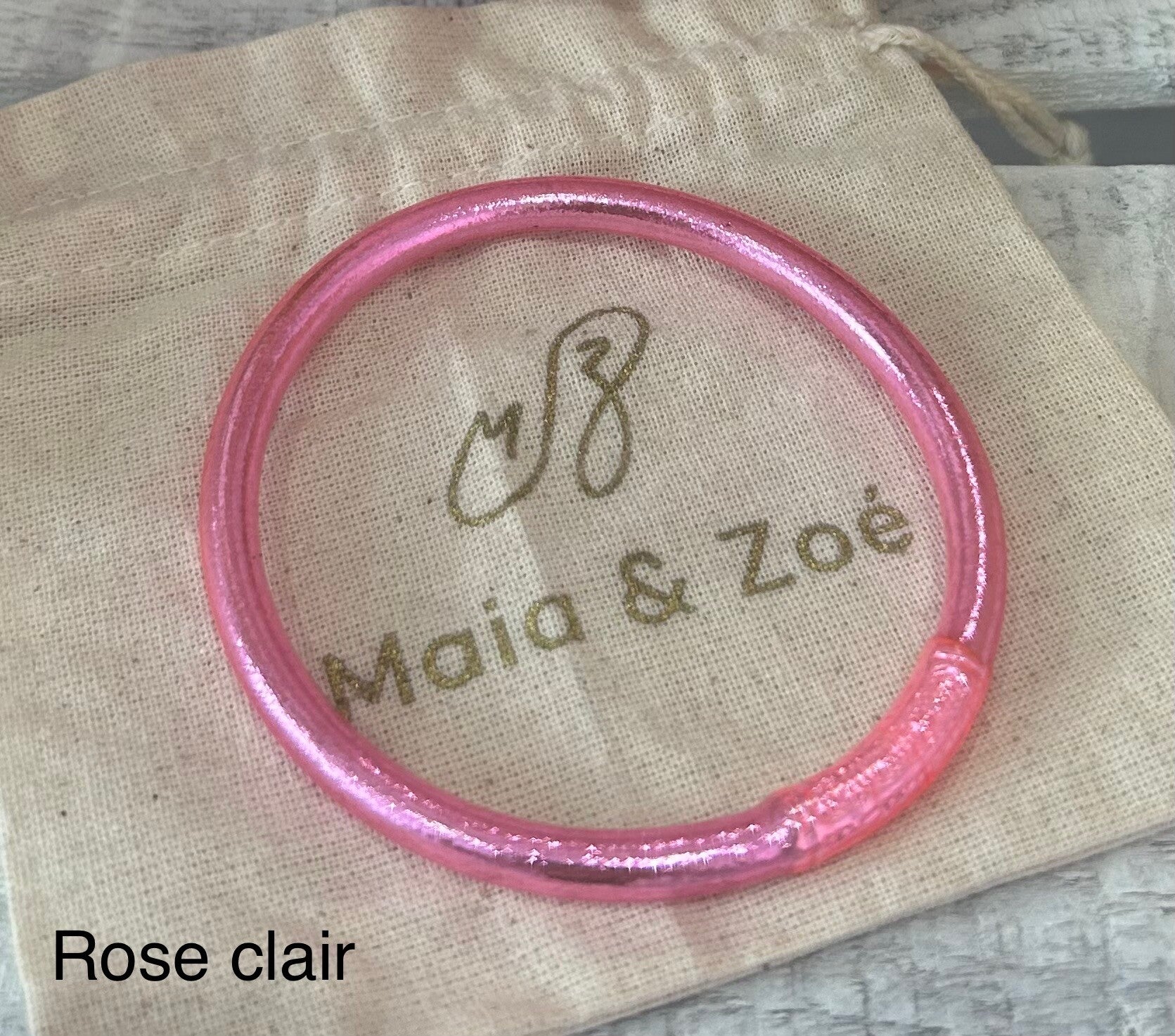 Jonc bouddhiste rose clair Maia & Zoé