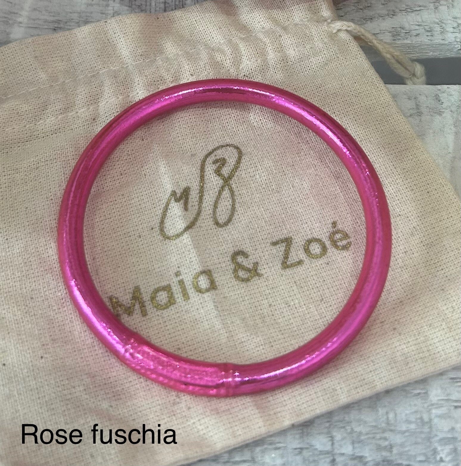 Jonc bouddhiste rose fuschia Maia & Zoé