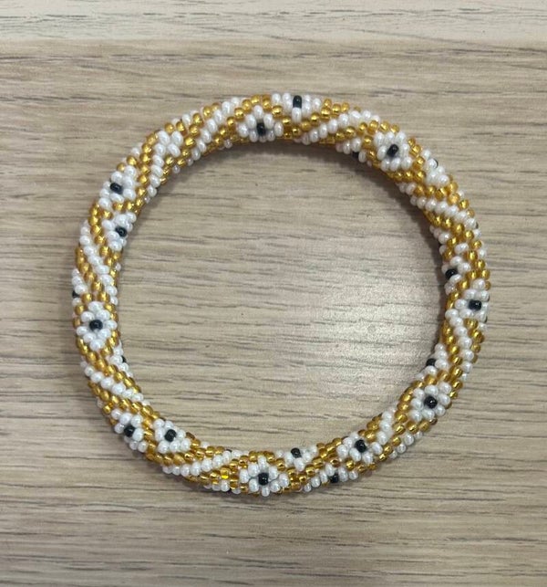 Bracelet Népalais 1 Or/blanc