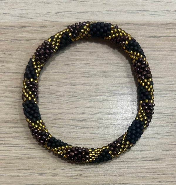 Bracelets Népalais 10 Noir/Or