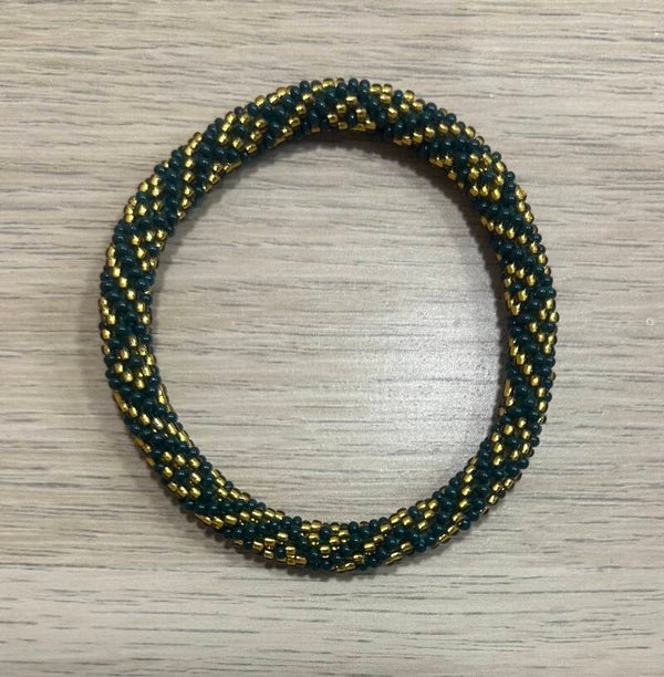 Bracelet Népalais 42 Or/Vert