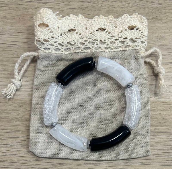 Bracelet big noir/blanc 5