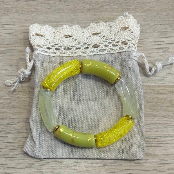 Bracelet big jaune 8