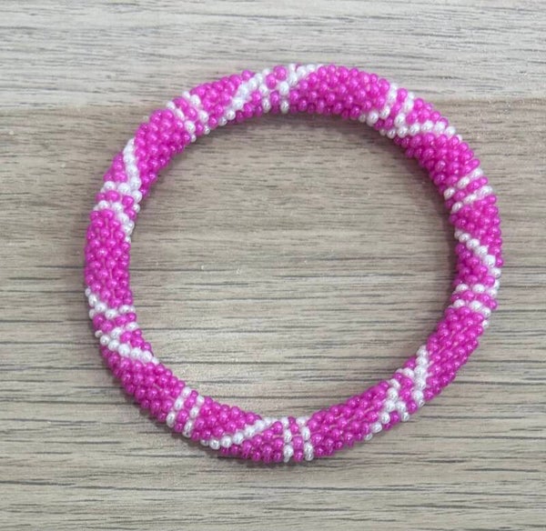Bracelet Népalais 59 rose