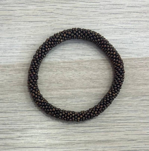 Bracelet Népalais 79 marron uni
