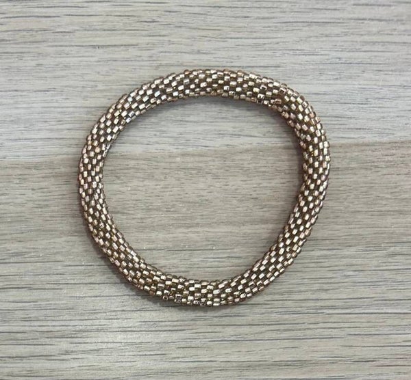 Bracelet Népalais 80 doré clair uni