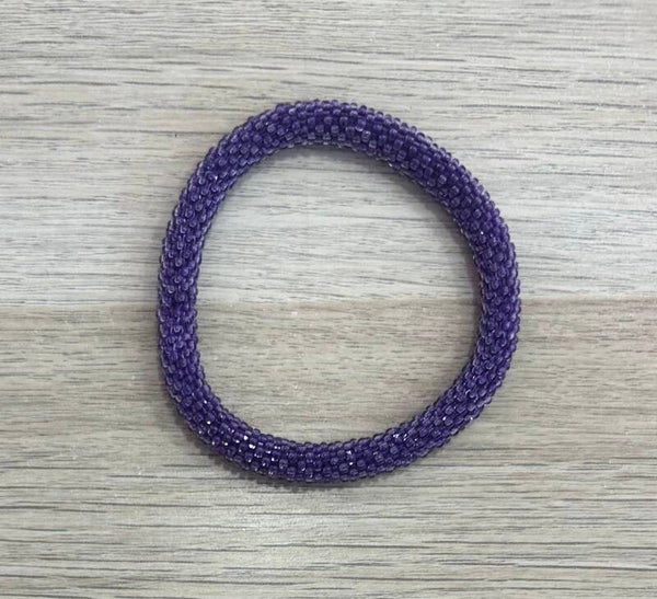 Bracelet Népalais 85 violet uni
