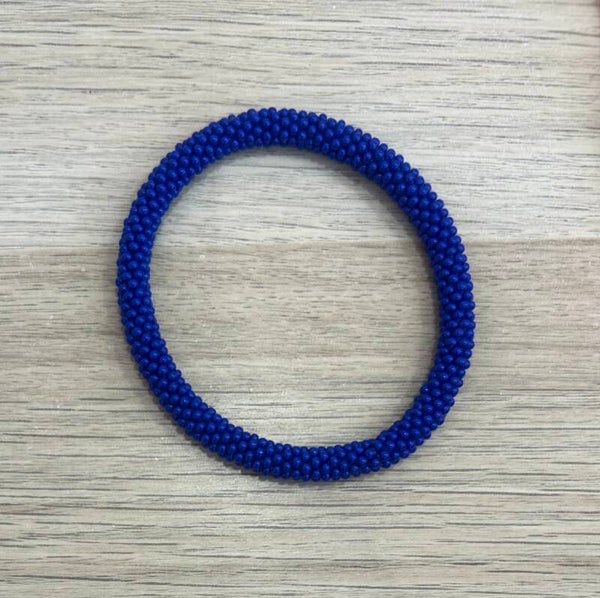 Bracelet Népalais 88 bleu jean uni