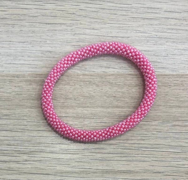 Bracelet Népalais 90 rose uni