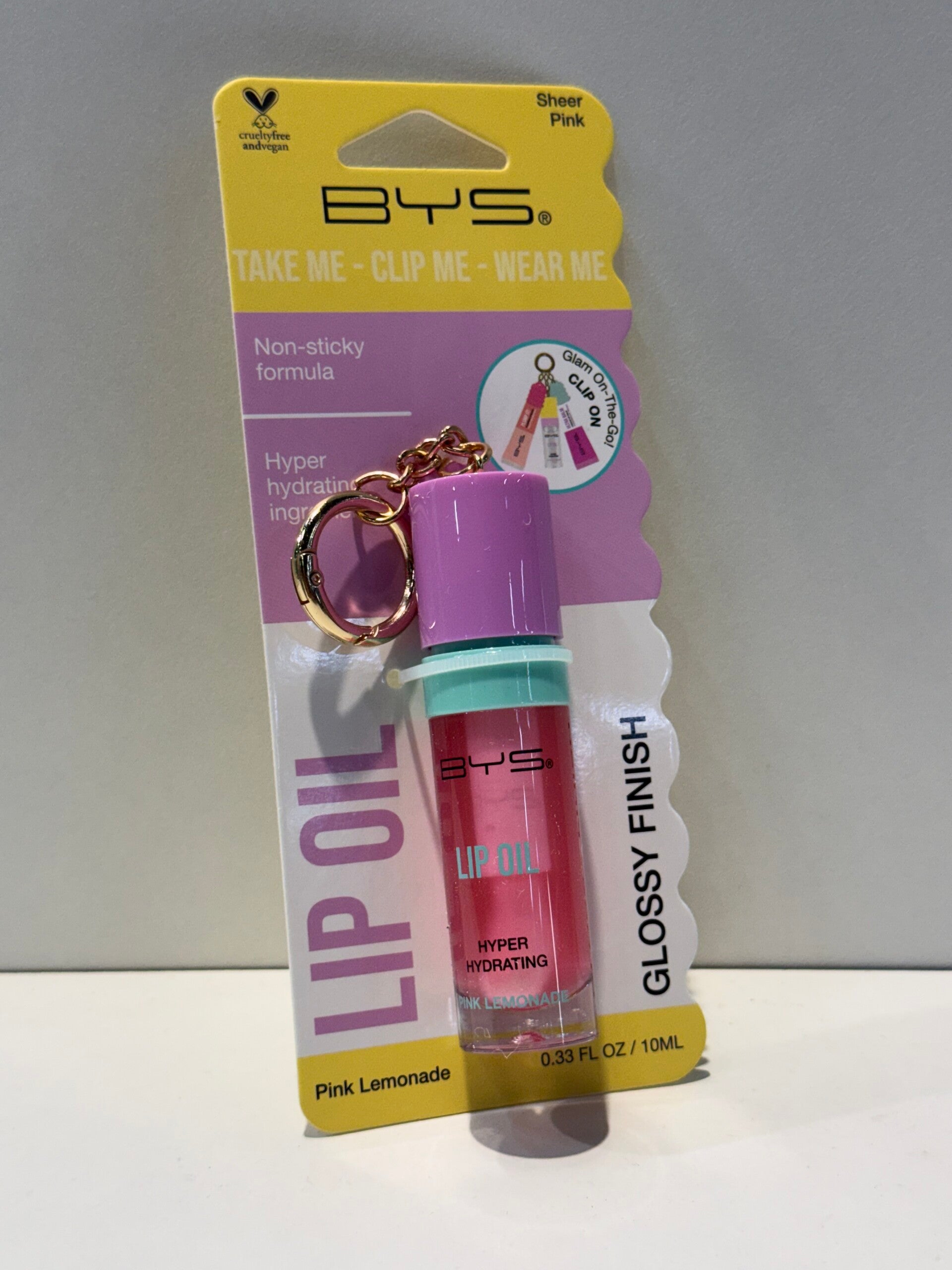 BYS - Lip olie - Pink Lemonade - Clip on