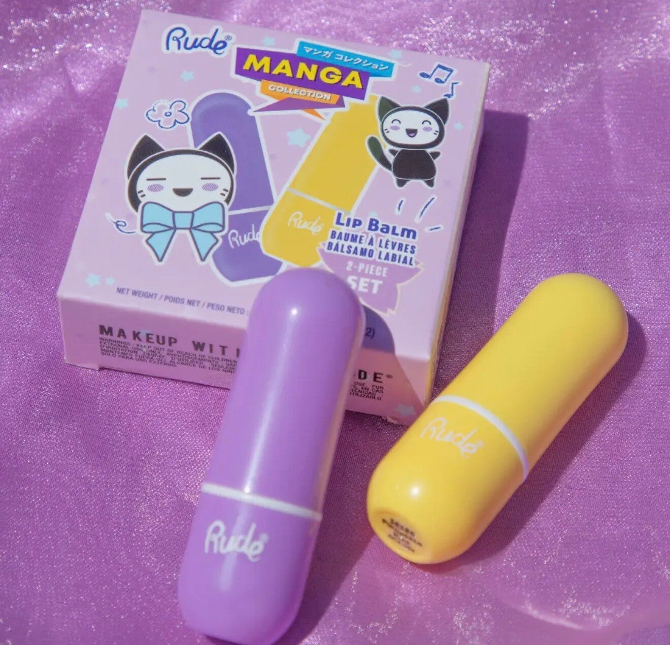 Rude Cosmetics - Manga Collection - Ph Matching LipBalm Duo - Druif/Ananas