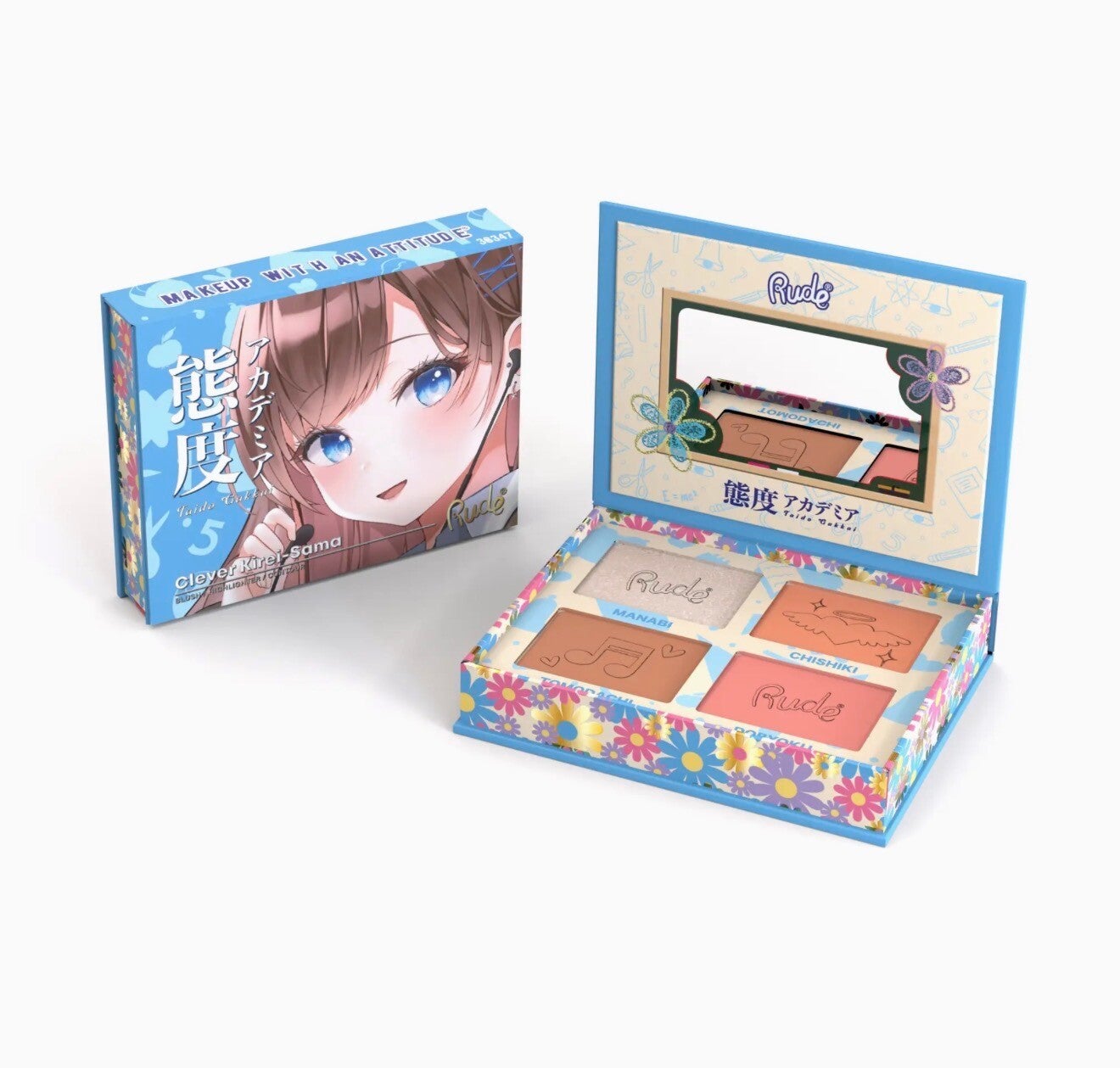 Rude Cosmetics - Manga - Clever Kirei-Sama - Gezichtspalette - Blush/Highlighter/Contour