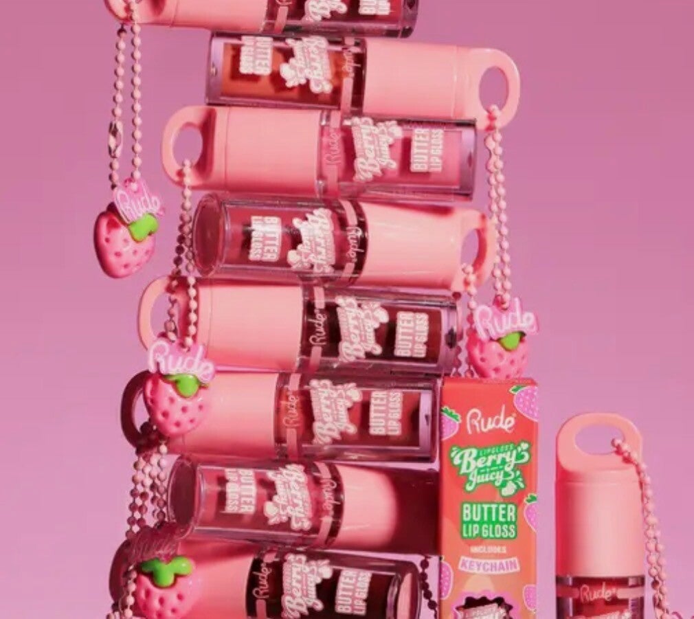 Rude Cosmetics - Berry Juicy - Butter Lipgloss - keychain
