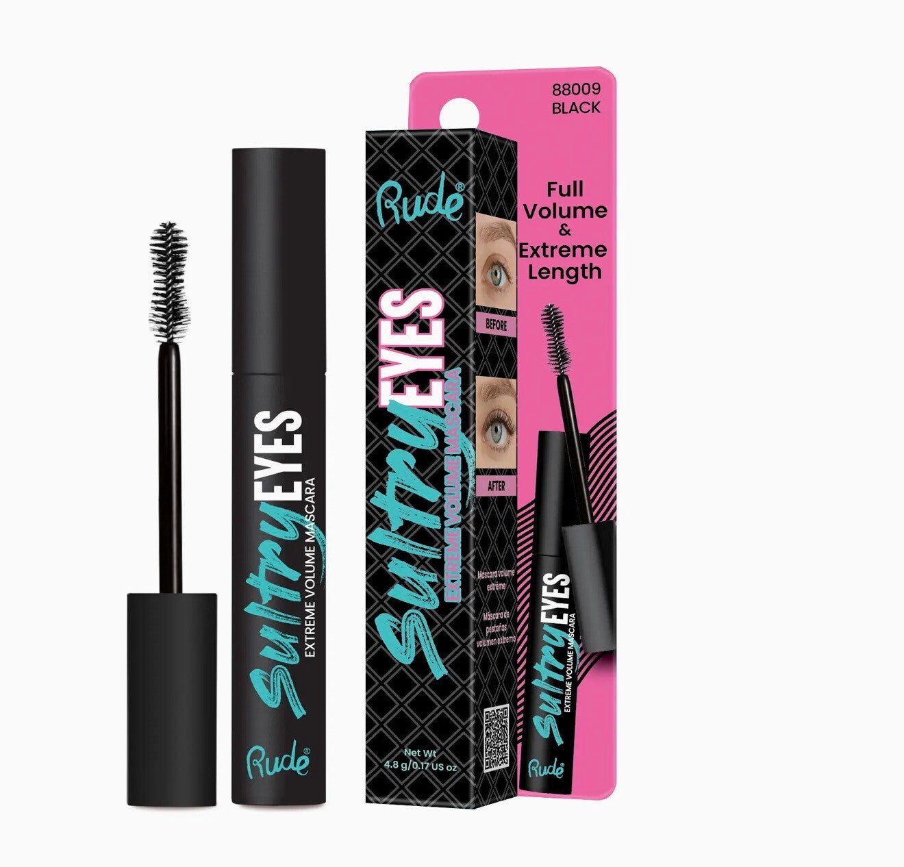Rude Cosmetics - Waterproof Mascara - Black - High volume