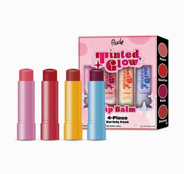 Rude Cosmetics - Tinted Glow - Lip balm 4 set