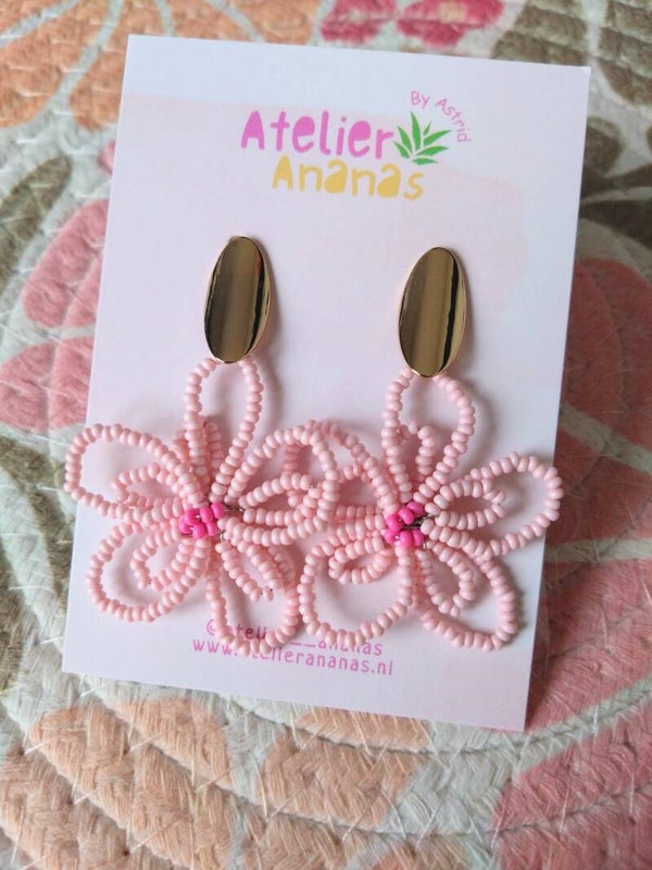 Roze bloem hanger