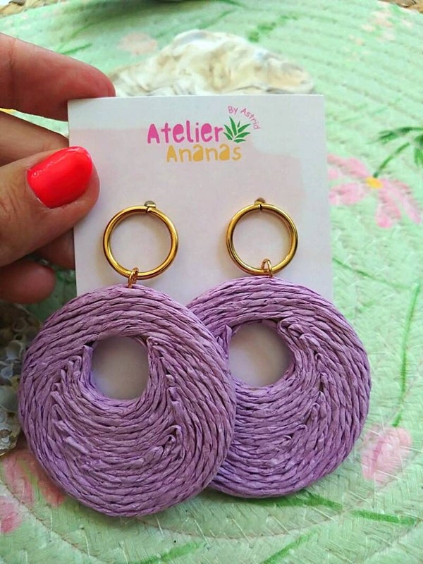 Hangers Raffia Lila