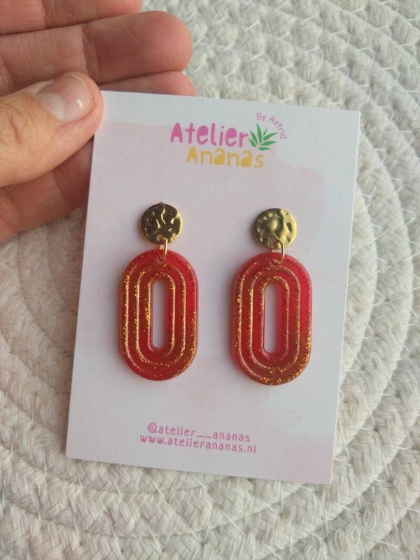 Hangers kerst rood goud