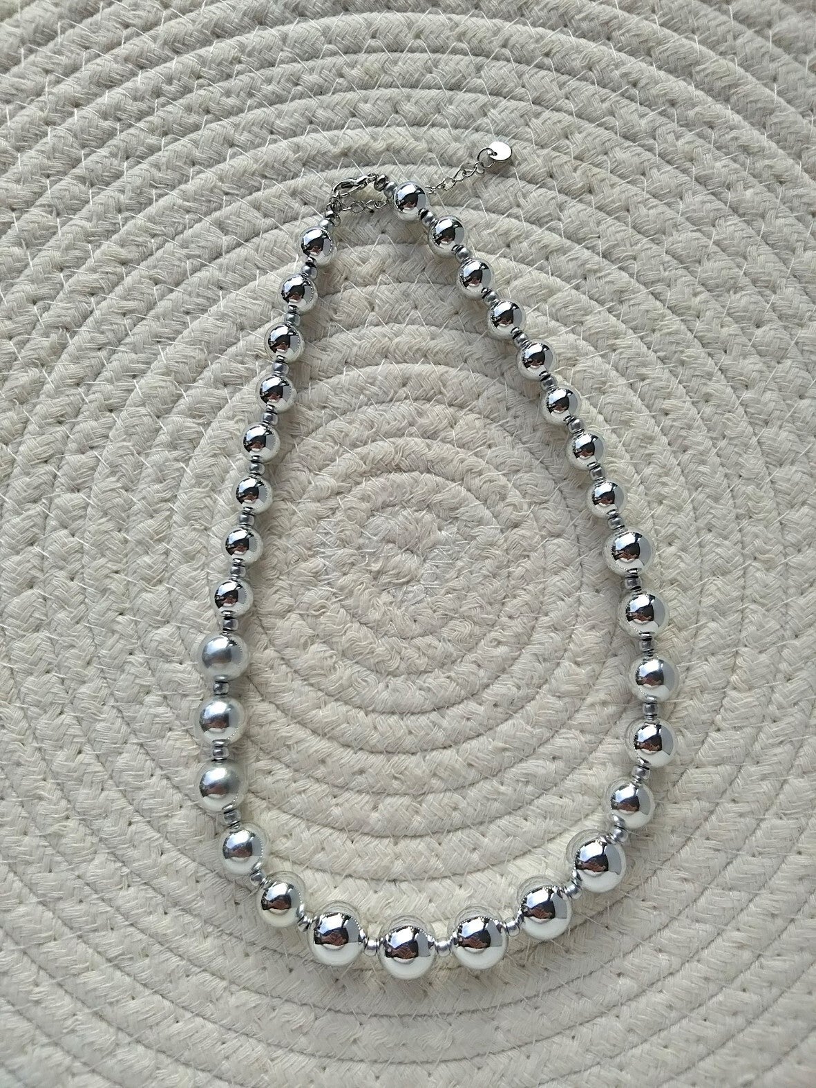 Ketting kralen zilver