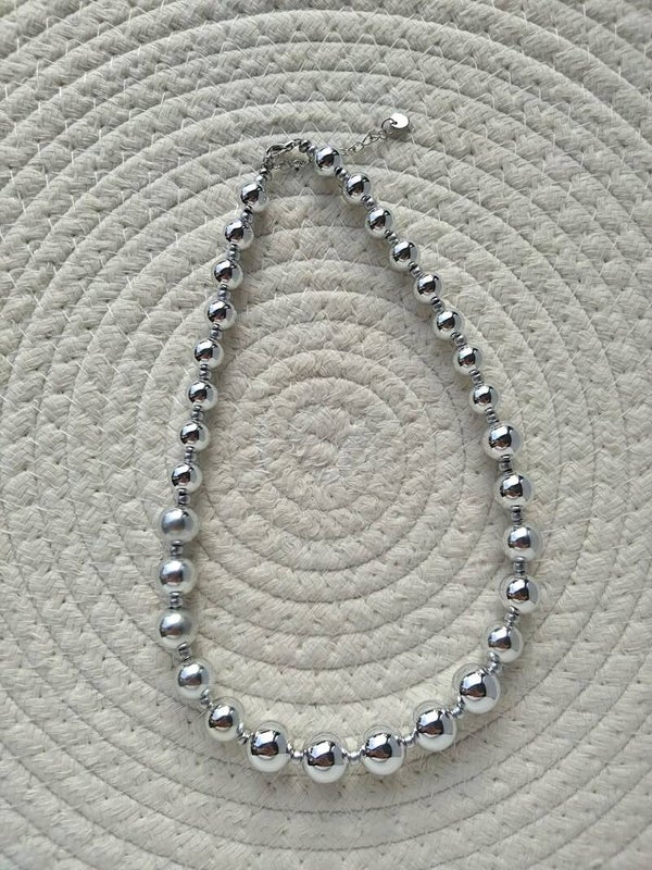 Ketting kralen zilver