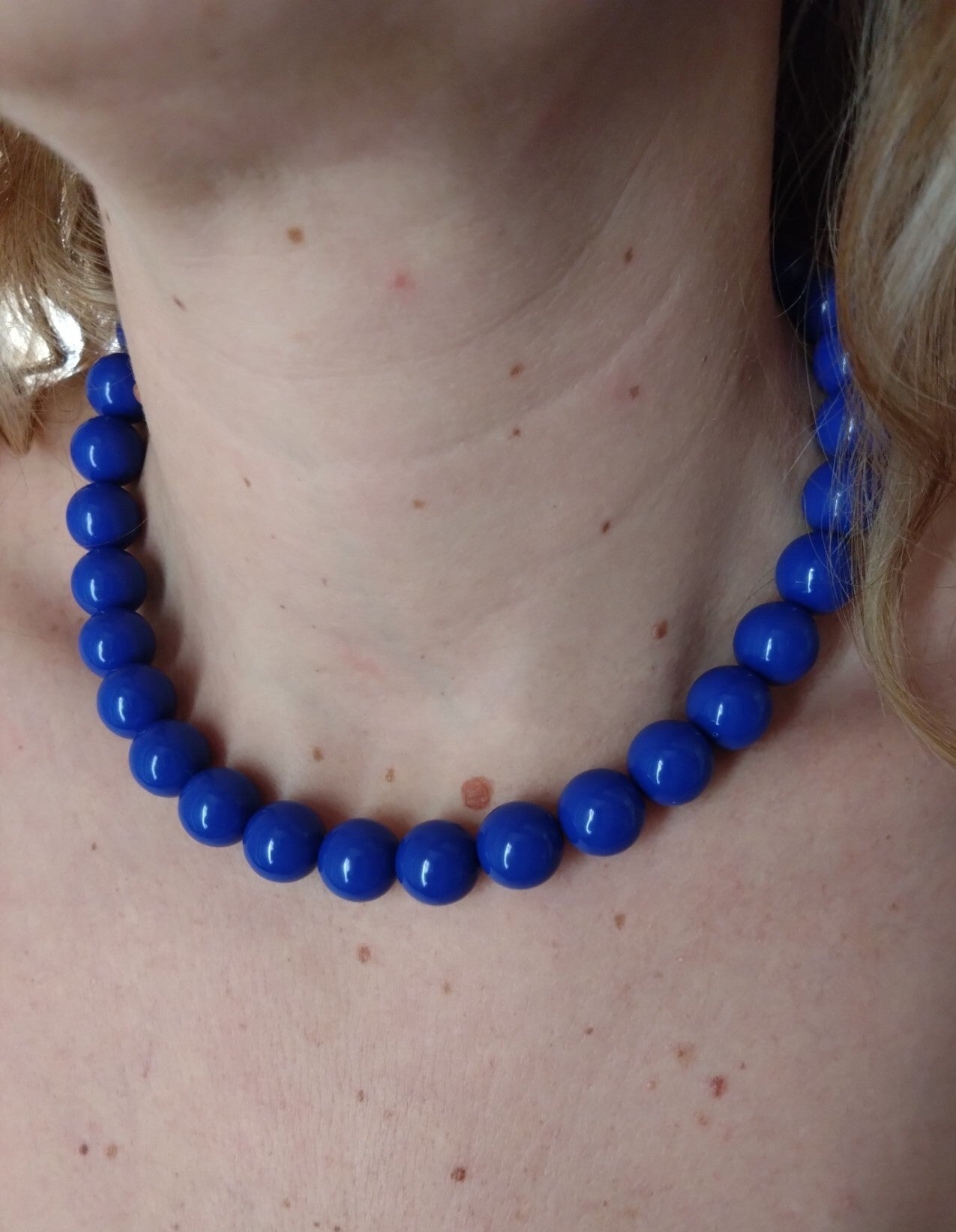 Ketting kralen blauw