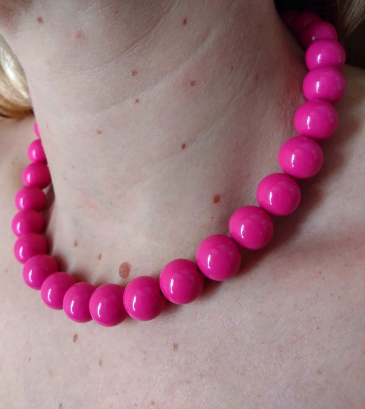 Ketting kralen roze