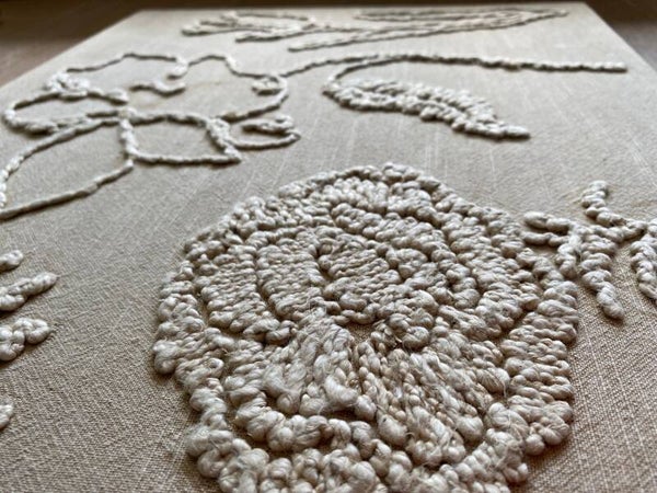 Wandpaneel floral zand