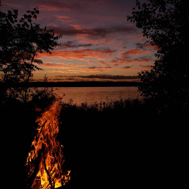 Burning away the evening