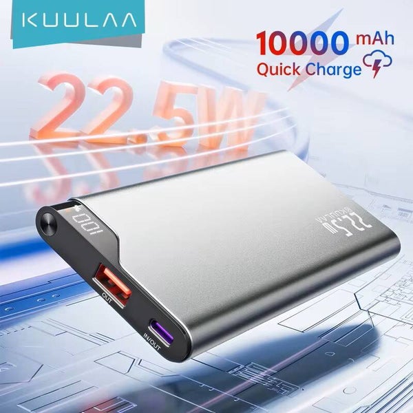 KUULAA 22.5W Power Bank 10000mAh Snel Opladen Externe Batterij voor iPhone en Xiaomi.