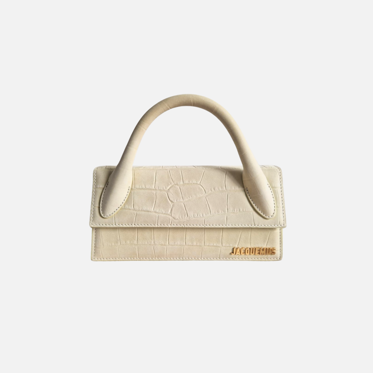 Jacquemus Le Chiquito Long - Geel-beige suède