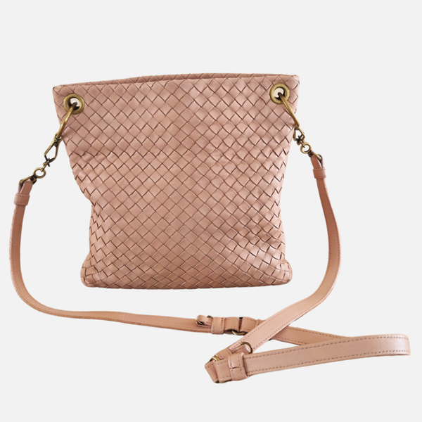 Bottega Veneta Intrecciato schoudertas in oudroze