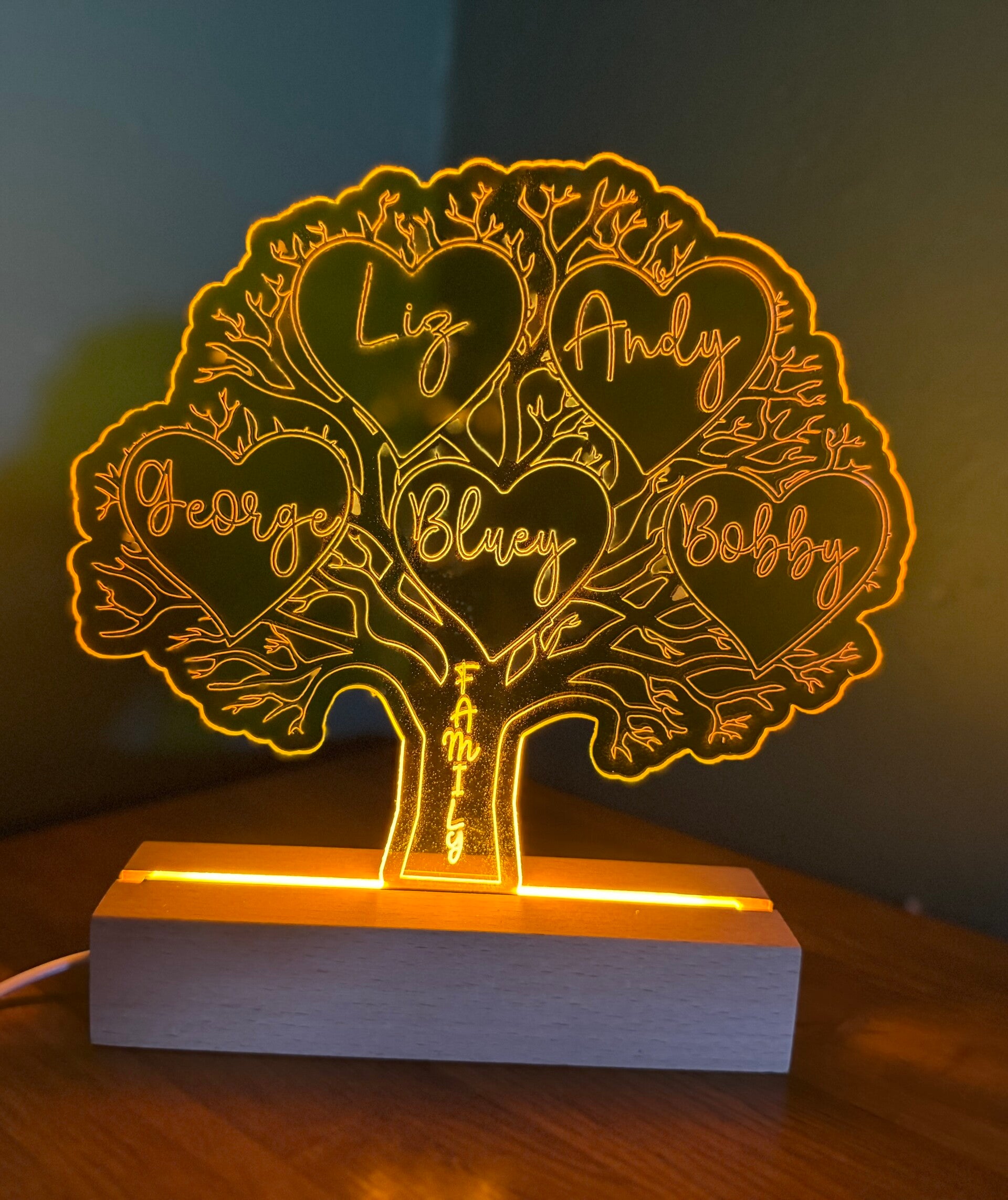 Family Tree, on LED light bar