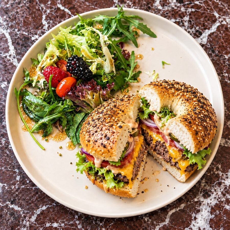 Bagel burger