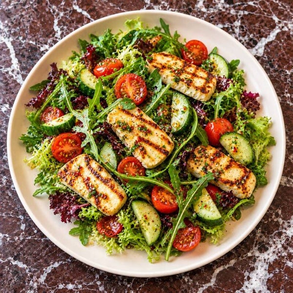 Salade halloumi