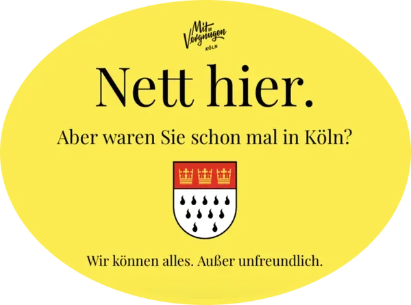 "Nett hier" Köln Bierdeckel - Limited Charity Edition