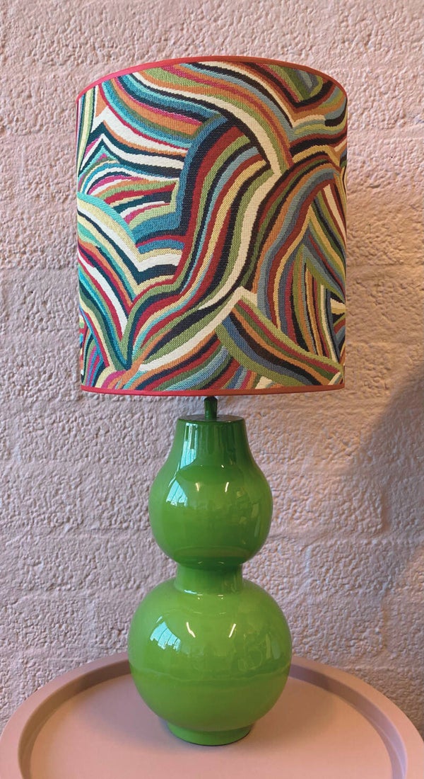 Tafellamp Colorwave met handgemaakte lampenkap