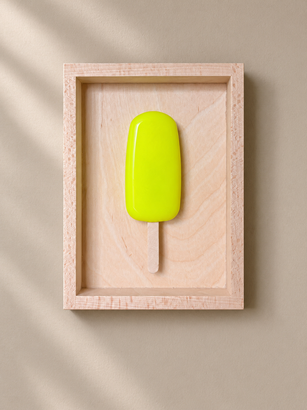 Verwisselbare popsicle neon geel (houten frame los te koop)