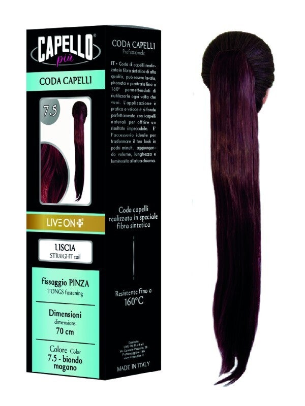 Coda Capelli Liscia Con Pinza Biondo Mogano