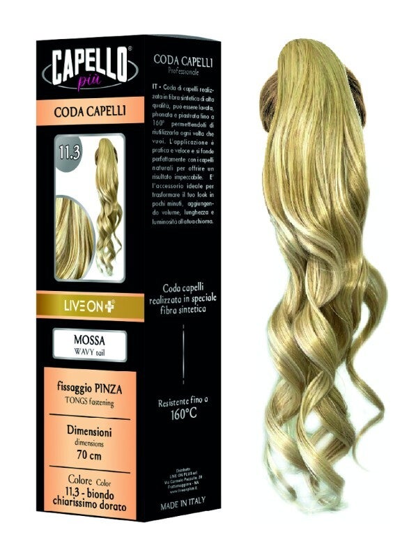 Coda Capelli Mossa Con Pinza Biondo Chiarissimo Dorato