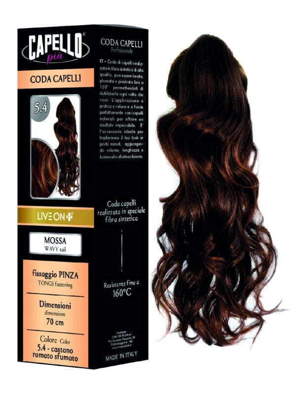 Coda Capelli Mossa Con Pinza Castano Ramato Sfumato